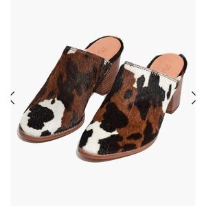 Madewell Harper Mule in Cow Calf Hair